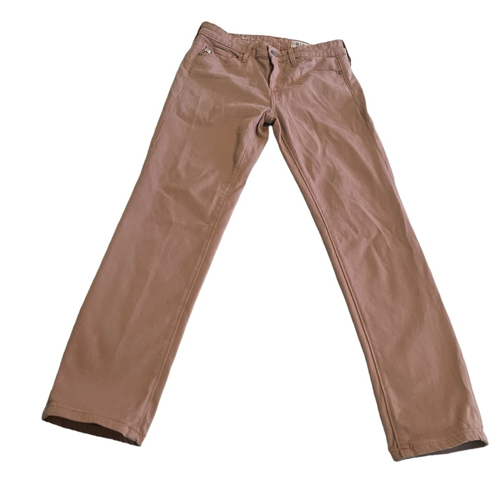 Adriano Goldschmied Jeans Women 25 Pink Prima Crop Cigarette Leg Mid Rise Solid